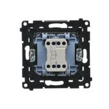 Double IT socket RJ45, category 5e, cream white/electro white
