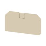 End plate for terminals, dark beige, Height: 77.2 mm, Width: 2.2 mm, V