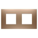 EGO INTERNATIONAL PLATE - IN PAINTED TECHNOPOLYMER - 2+2 MODULES HORIZONTAL - SOFT COPPER - CHORUSMART