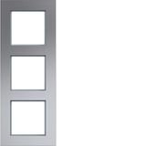 Cover frame 3-way vertical, A.8, aluminium