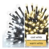 Christmas Lights 100LED 10m, 2 in 1 Cool White or Warm White, Black, 8 Programs, IP44