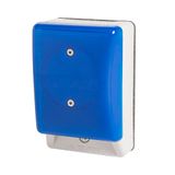 Palm switch, illuminated, momentary, blue mushroom button, without enclosure