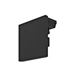 LEDLINE20 H End cap for flat cover, black, 2 pcs