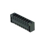 PCB plug-in connector, male header, Flange, THT/THR solder connection, 3.50 mm, Number of poles: 14, 180°, Solder pin length (l): 1.5 mm, tinned, black, Tape