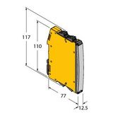 Isolating switching amplifier 1-channel   IMXK12-DI01-1S-1T-0/24VDC