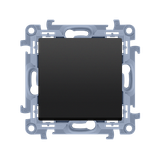 Intermediate switch without pictogram, 10AX, black matt