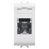 INTERNATIONAL STANDARD TELEPHONE SOCKET - RJ11 - SCREW-ON TERMINALS - 1 MODULE - SATIN WHITE - CHORUSMART