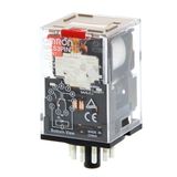 MKSN8582F Relay, plug-in, 11-pin, 3PDT, 10 A, mech & LED indicator, test button, reverse coil polarity MKSN8582F
