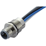 M12 Power male recept. L-cod. front incl. nut PE-X-wires 5x2.5 UL 3m