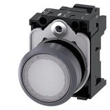 Indicator light, in illuminated pushbutton design, 22 mm, round, plastic with metal front  3SU1132-0AD60-3AA0
