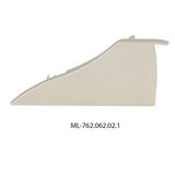 End cap for NT without hole (left), silver color, 1 pc