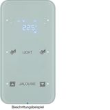 Touch sensor 2g thermostat, display, intg bus coupl. , KNX-R.1, glass 