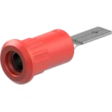 4 mm socket, plug-in connection, mounting Ø 8.2 mm, red, 64.3013-22