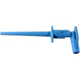 Clamp test probe, blue, max. 2 mm, L 75 mm, CAT II, socket 2 mm, 65.9187-23