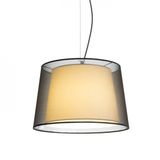 ESPLANADE pendant transparent black/white chrome 230V LED E27 15W