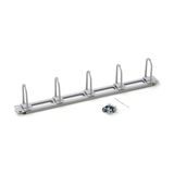 19" Cable management panel+openings,5 rings 40x83,1U,RAL7035