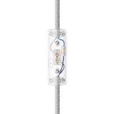 Rewireable cylindrical single pole rocker switch with earth terminal