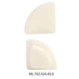 End cap without hole for RA, white color, 1pc
