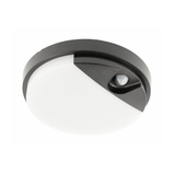 LED luminaire TULON with motion sensor, 15 W, 1350 lm, 4000K, AC220-240V, IP54, round, black