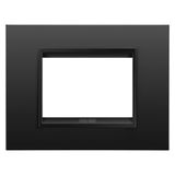 LUX PLATE - IN METAL - 3 MODULES - MONOCHROME SATIN BLACK - CHORUSMART
