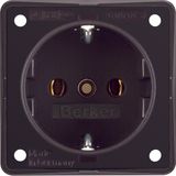 SCHUKO socket outlet, with screw terminals, Integro module inserts, br