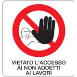 Rectangular prohibition signs - 330 x 350 mm