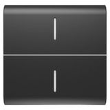 REPLACEABLE BUTTON KEY FOR AXIAL COMMANDS - WITH 2 DIFFUSERS - 2 MODULES - SATIN BLACK - CHORUSMART