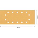 EXPERT C47 Sandpaper with 14 holes for Orbital Sanders 115 x 28 mm, G 1 1-pc