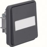 Change-over switch insert rocker surf.-/flushmtd,lab.field-illuminated,W.1,grey