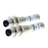 Photoelectric sensor, M12 brass housing, through-beam, 4 m adjustable,