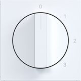 Central plate 3-position switch, neutral position, A.x/C.x matte white