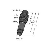 Photoelectric Sensor Diffuse Mode Sensor with Fixed-Field Background Suppression   S18-2VPFF75-Q8