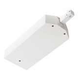 48V TRACK transformer housing incl. end feed right, DALI, white