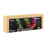 50L 5MM  matt+clear flat RGBW lens 9' prelit garland, 20% PE, Green, BT+WiFi, Gen II, IP20, Plug F