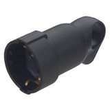 SOCKET 2P+E SCH RING BLACK