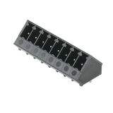 PCB plug-in connector, male header, closed side, THT solder connection, 3.81 mm, Number of poles: 14, 135°, Solder pin length (l): 3.2 mm, tinned, black, Box