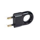 PLUG 2P 2.5A PLAST BLACK