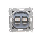Digital thermostat with outer temperature sesnor, cream white/electro white
