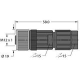 Field-Wireable Connector Female Connector M12 × 1, Straight   FW-ERKPM0526-SA-P-0408