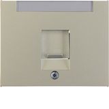 Centre plate dust prot. slider, lab. field, K.5, stainless steel matt,