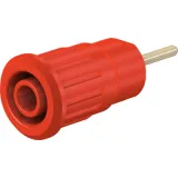 4 mm socket, round plug connection, mounting Ø 12.2 mm, CAT III, red, 49.7080-22