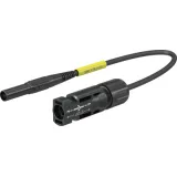 Adapter measuring lead, 4 mm safety plug to 4 mm solar plug, 1.5 m, 1.0 mm², black, 1 kV, 19 A, 32.1199-15021