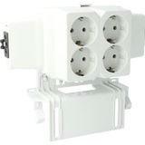 AK2-S/GZ/WIK 3p, with 4-way socket cover Wieland