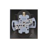 Double socket outlet without earthing, black matt, 16A