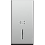 Cover with lens and heating icon 1M, silver