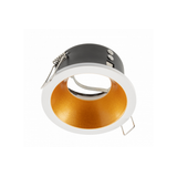 Spot luminaire housing ELVA, IP54, Ø85x45 mm, white/copper