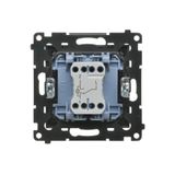 Two-way switch with LED illumination without pictogram - separate backlight for each key, (module), Simon 24, IP20, 10AX, graphite mat