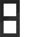 Cover frame double, A.1, night black glossy