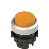Spring-return orange projecting pushbutton