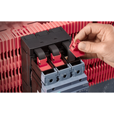RiLineX CB component adaptor 250 A, 3-pole, Universal Fix, outlet at top, W: 105 mm